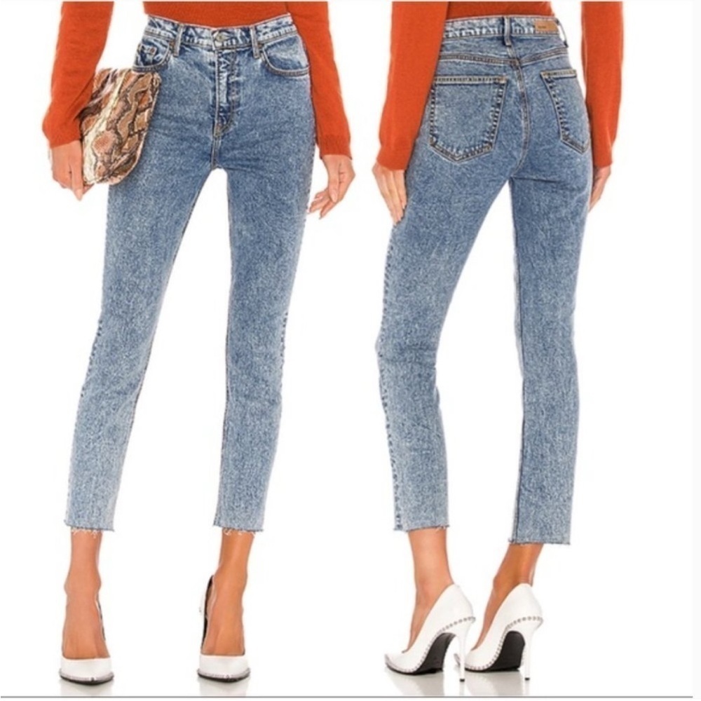 Grlfrnd Reed In Easy Street High Rise Slim Jeans Stone Wash